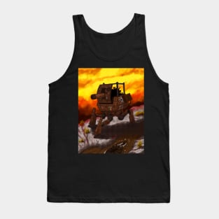 german mech tank. ww2 steampunk painting. walking panzer. Tank Top